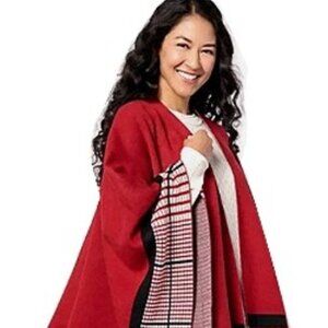 Patricia Nash Criss Cross Cape - Ruby - M/L